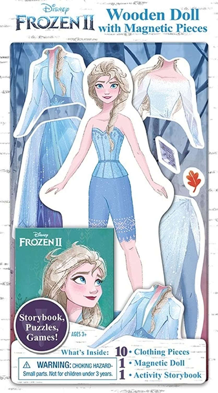 frozen II wooden doll dress-up